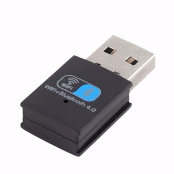 2 In 1 Double Mode Wifi + Bluetooth USB Adapter Version 4.0 Bluetooth Dongle for Raspberry PI(Black) - intl