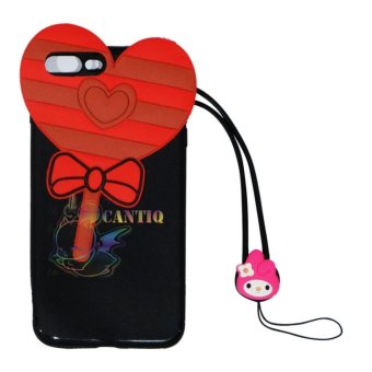 QCF Silicone Case 3D + Necklaces Untuk Apple iPhone 7G Plus / iPhone 7S Plus / Iphone7G Plus / Iphone7S Plus 5.5\" Soft Back Case Permen Valentine - Candy Love