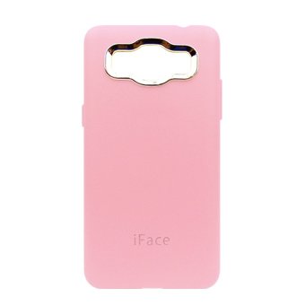 Softcase Softshell iFace Candy with List Krom for Samsung Galaxy A3 - Merah Muda