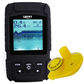 Lucky FF-718LiW Gain Express Rechargeable Wireless 40m Depth Fish Finder Temperature Fresh Salt Icy Water Ocean Sea River Lake - Intl