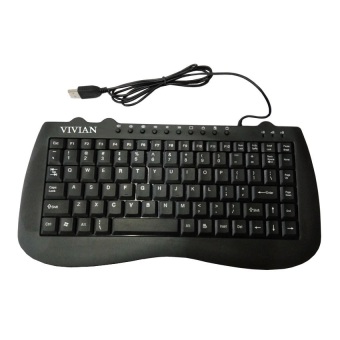 Keyboard Mini Multimedia D-003 Obamba - Hitam