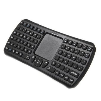 Wireless Multimedia Keyboard Touchpad Mini Qwerty for PC Laptop Windows / Linux / Mac OS X - Hitam