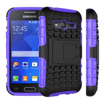 Fashion Heavy Duty Shockproof Dual Layer Hybrid Armor Protective Cover with Kickstand Case for Samsung Galaxy Ace 4 G313 - intl