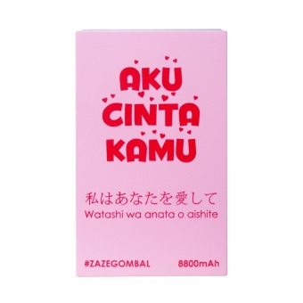 Powerbank #Zazegombal (Edisi Jepang) 8800mah - Aku Cinta Kamu