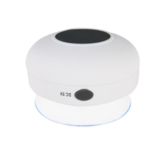ELENXS Bluetooth Shower Speaker Car Handsfree Mic Speaker Waterproof Mini Wireless Universal Portable White