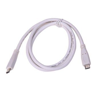 TYPE-C to TYPE C USB3.1 Cable Fast Charge Quick Data Sync 10Gbp/s 1M (White) - intl