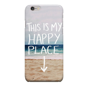 Indocustomcase Beach My Happy Place II Untuk Apple iPhone 6 plus Cover Hard Case