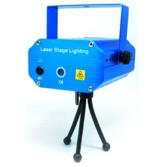 Mini Laser Stage Light Multicolor Projector 6 Pattern - MGY-006 - Biru