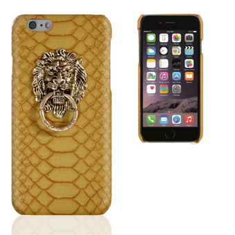 Business Style Luxury Leather Case For Applefor Iphone 6 6S 4.7inch Fashion Case Cover (Color:Gold)