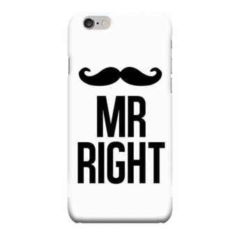 Indocustomcase Couple Mr Right Cover Hard Case for Apple iPhone 6 Plus