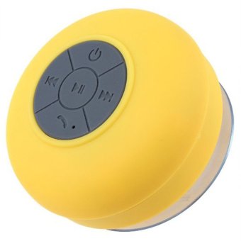 Mini Portable Wireless Bluetooth Waterproof Speaker Sucker Car/Shower Speaker(Yellow) 