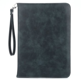 Leather Card Holder Full Body Case with Strap for iPad Air (BLUE)