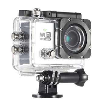 Full HD Wifi Action Sports Camera DV Cam 2.0�x9D LCD 12MP 1080P30FPS4X Zoom 140 Degree Wide Lens Waterproof for Car DVR FPV PCCameraDiving Bicycle (Silver) - intl