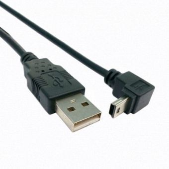 CY Down Angled 90 degree Mini USB 2.0 B type 5Pin Male to USB male data cable 0.5m ChenYang