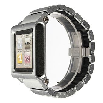 Aluminum LunaTik LYNK Multi-Touch Wrist Watch Band for iPodNano6thgeneration Silver - intl