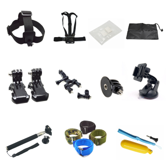 YICOE Bundle Kit Suction cup mount wrist strap for Go pro 5 4 3 Xiaomi Yi 4k SJCAM SJ4000 EKEN H9 GoPro Session Action Sport Camera Accessories