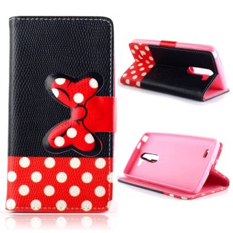 Moonmini PU Leather Stand Wallet with Magnetic Closure Flip Cover for LG G3 Stylus D690 (Multicolor) (Intl)