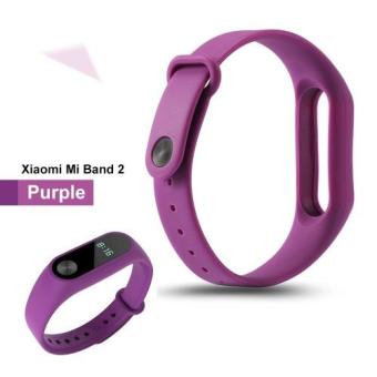 Lantoo Replace Strap for Xiaomi Mi Band 2 Version MiBand 2 Silicone Wristbands for Mi Band 2 Smart Bracelet (No Tracker) (Purple) - intl