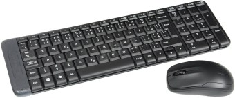 Logitech MK 220 Logitech Wireless Combo Keyboard & Mouse - Hitam