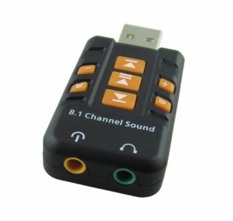 Beacon External USB 2.0 Virtual 8.1 Channel 3D Audio Sound Card Adapter Converter for Laptop(Black) - intl