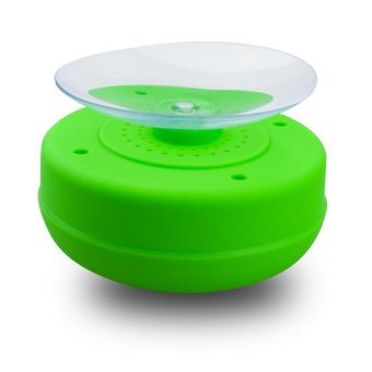 Waterproof Portable Sucker Wireless Bluetooth Shower Speaker (Green) - Intl