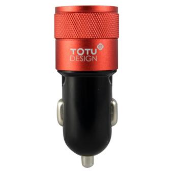 Totu Design Charger Mobil - Car Charger 2-port USB Quick Charger 2.4A Red