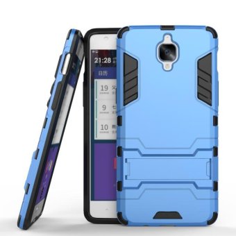 Iron Hard Man Armor Dual Phone Back Cover Case With Kickstand For OnePlus 3 / 3T - intl