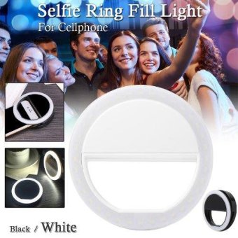 XCSource White Cellphone Camera LED Ring Flash Fill Light Selfie Enhancing Dimmable DC694