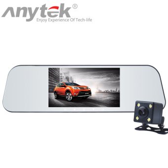 Anytek A30 Dual Lens Auto DVR Camera Car Video Recorder Rearview Mirror 1080P G-Sensor Dash Cam - intl