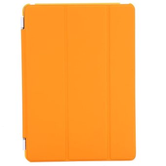 TimeZone Ultra Slim Detachable Leather Smart Cover Hard Back Case with Stand Function for iPad Air 2 (Orange)