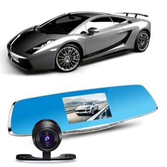 4.3 Full HD 1080P Auto Car DVR Rearview Mirrors Camera Video Recorder Dash Cam - intl