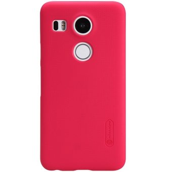 Nillkin Frosted Shield Hard Case Original For LG Nexus 5X - Merah + Free Screen Protector Nillkin