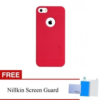 Nillkin Super Frosted Shield Apple Iphone 5/5s - Merah + Free Anti Gores Clear Nillkin