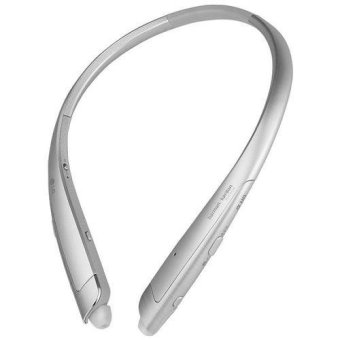Headset Bluetooth Headset HBS-1100 CSR4.1 Earphone Olah Raga Kualitas Tinggi dengan Headphone Mic (Silver) - intl