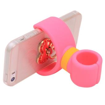 LALANG Universal 360 Degrees Air Vent Mount Bicycle Car Cell Phone Holder Stand (Pink)