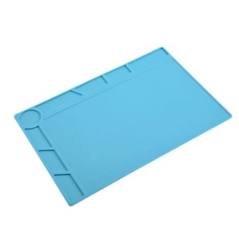 Fengsheng Silicone Heat Insulation Pad Desk Mat Repair Maintenance Work Platform Soldering Blue - intl