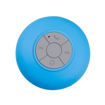 Waterproof Portable Sucker Wireless Bluetooth Shower Speaker (Blue) - Intl