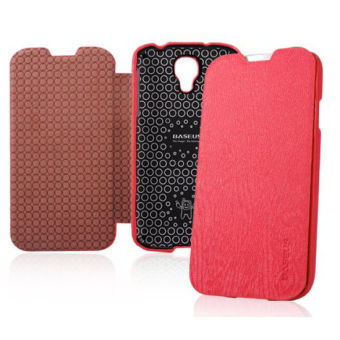 Baseus Ultrathin Flip Leather Case Samsung Galaxy S4 - Merah - Khusus Jabodetabek
