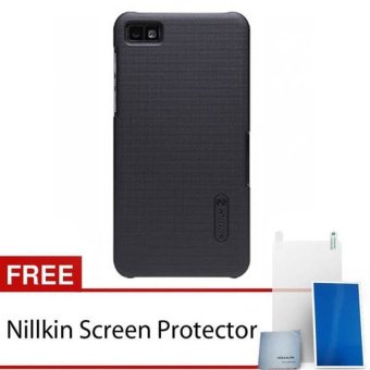 Nillkin Original For BlackBerry Z10 Super Hard case Frosted Shield - Hitam + Gratis Anti Gores