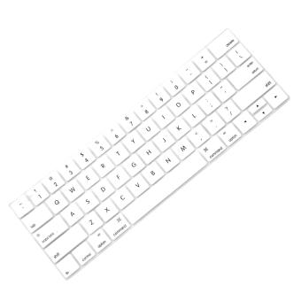 Fashion Portable Keyboard Cover Silicone Skin Washable Protector for MacBook Pro with Touch Bar Model 13inches or 15inches 2016 Release MacBook Pro A1706 A1707 White - intl