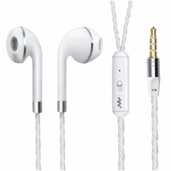 In mobile phone headset wire earbuds with tuning K wheat, transparent pearl line is suitable for all kinds of mobile phone MP3MP4 - intl