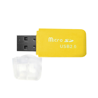 ELENXS High Speed Micro SD TF Memory Card Reader (Yellow)