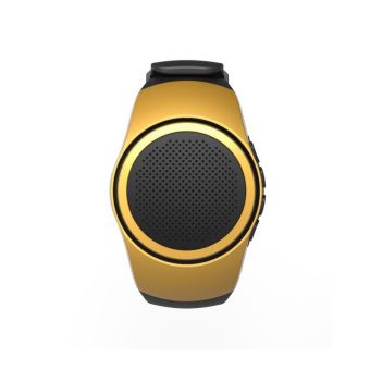 Bluetooth Sports Music Watch Portable Mini Watch Bluetooth 2.1+EDR Sport Speaker (Yellow) - Intl