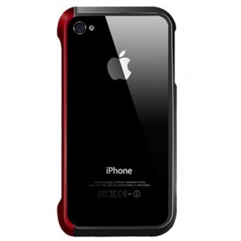 Blz Aluminum Bumper Frame Case for iPhone 4 - Merah