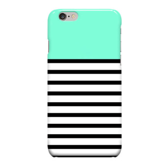 Indocustomcase Blue Tosca Black Stripes Apple iPhone 6 plus Cover Hard Case