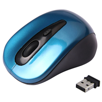Cocotina Useful Cordless USB Receiver Wireless 2.4G Optical Mouse for Laptop PC Computer – Blue