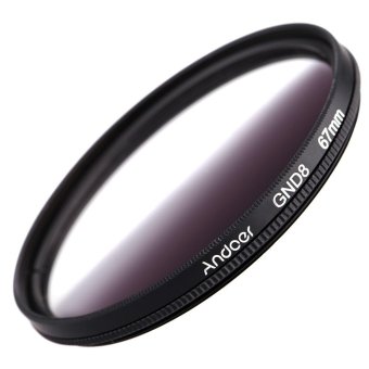 Andeor 67mm Circular Shape Graduated Neutral Density GND8 Graduated Gray Filter for Canon Nikon DSLR Camera - intl