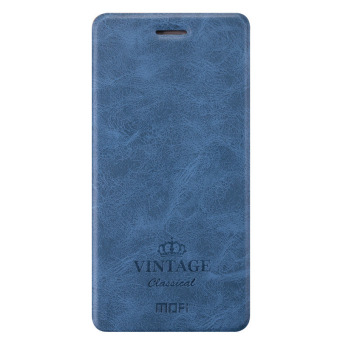 MOFI PU Leather Soft TPU Cover for Samsung Galaxy C7 / C7000 (Dark Blue)