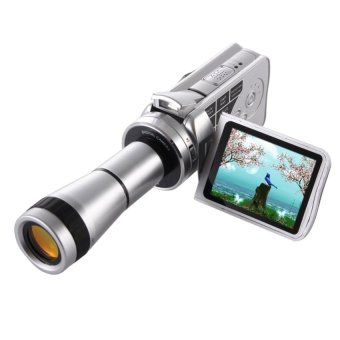 Handheld DV Camera Telescope Camera 8x Optical Zoom. HD 720PCamcorder up to 30fps. Max 16.0 Mega Pixels Still Pictures withMusic Player / Voice Recorder / Wed Cam 8X Digital Zoom + 9XBinocular Lens - intl