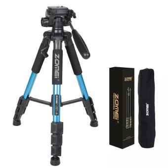 ZOMEI Q111 55-Inch Professional Aluminium Camera Tripod Camcorder Stand with PanHead Plate for DSLR Canon Nikon Sony DV Video (Blue) - intl